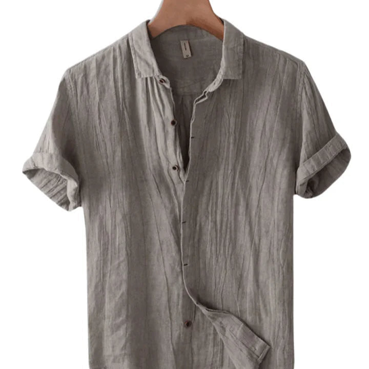 Daniel Michał | Lniana koszula męska z krótkim rękawem