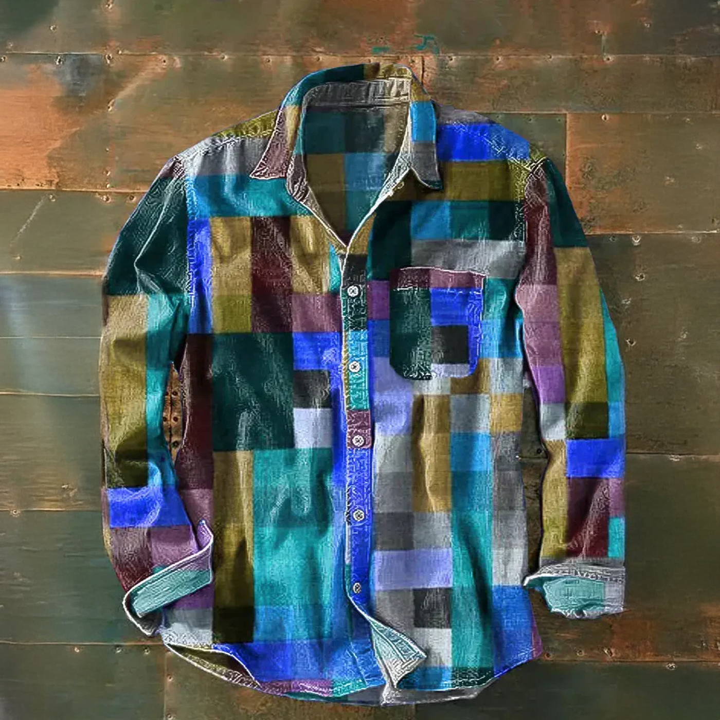 Zygmunt | Kolorowa koszula w kratę