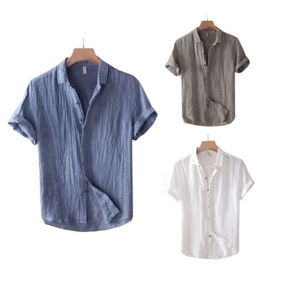 Daniel Michał | Lniana koszula męska z krótkim rękawem