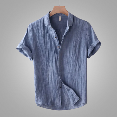 Daniel Michał | Lniana koszula męska z krótkim rękawem